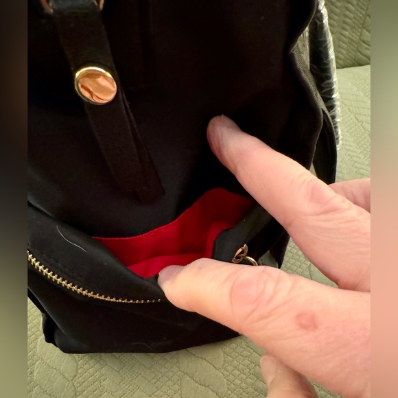 Travanti Work Tote Bag Black w/Red Lining NWT - Picture 9 of 16